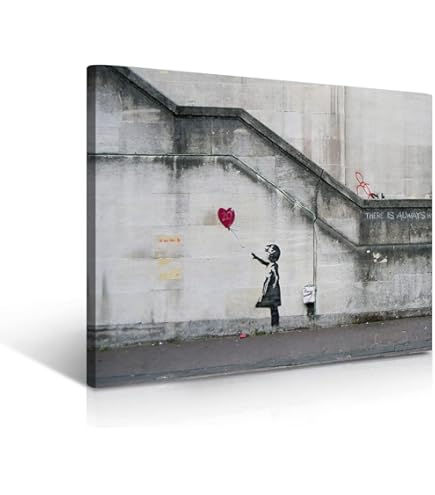 Amazon.co.jp: 美工社 アートパネル Banksy （バンクシー） Love is in